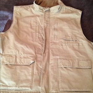 Canvas hunting vest.